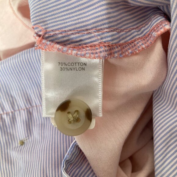 Mens Peter Millar Shorts Cotton Nylon Peach Blue‎ 34 Fade Flat Front - Picture 9 of 11